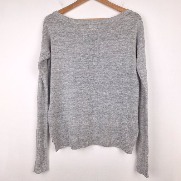 Hollister bear hug sweater, Size S. Gray blue. Cute y2k. Cotton blend Stretchy - Picture 8 of 13